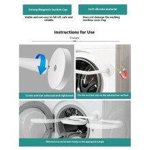 43mm Flexible Silicone Washer & Dryer Door Prop Easy-to-Use Bendable Sturdy Stopper for Odor-Free Appliances White