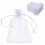 Encrypted white organza drawstring bags100pcs 1