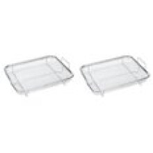 Lot de 2 paniers pour friteuse à air chaud, grille en acier inoxydable