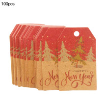 Worallymy Christmas hangtags decorative paper 100 pcs