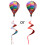 CIYISON Heißluftballon-Windspiel bunt gestreift 1