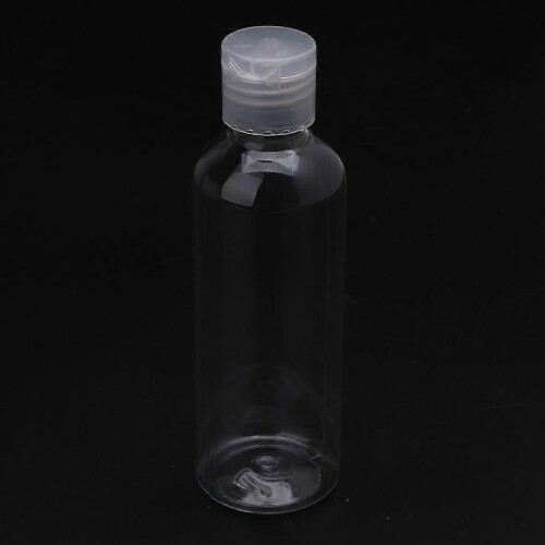 100MlClear Flip Top Cap Refillable Bottle Transparent Small Simple Empty Bottles 1