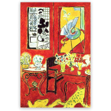 AEFER Henri Matisse Toile Art Mural Grand Poster Rouge Intérieur Peinture Abstraite Décoration Murale Vintage pour Salon Chambre