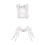 White plush spider decoration for Halloween escape room 1