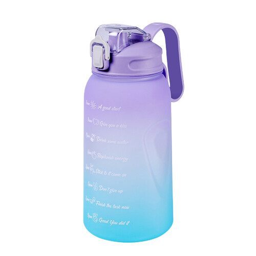 Μπουκάλι νερού Hesroicy 2000ml με δείκτη χρόνου, αδιάβροχο, για υπαίθριες αθλητικές 1