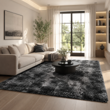 (160cm x 230cm (5ft 4" x 7ft 8"), Dark Grey) Extra Large Rug Soft Shaggy Living Room Carpet Mat