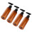 Shampoo Container Refillable Mini Lotion Bottles for Trip 4Pcs Brown Bottle with Black Press Pump 2
