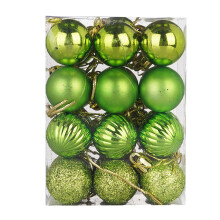 YUEHAO Christmas ornaments green baubles 24 pcs