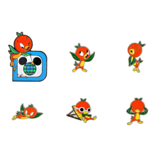Florida Orange Bird Disney Trading Pin Set