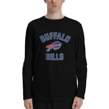 Herr långärmad t-shirt med rund hals för basebollfans