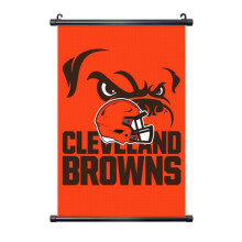 Décoration murale en PVC de l'équipe de football des Browns, noir, Axis3Sizes