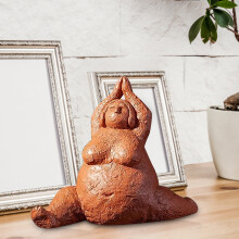 Abstract Yoga Woman Sculpture Desktop Ornament