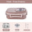 Stainless Steel Bento Box 3-Compartment Leak-Proof Insulated 1