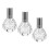 Perfume Atomizer Leakproof Sprayer Travel Refillable Bottle 3Pcs White Silver Cap 15ml 3