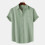 (Khaki, XL) Summer Men's Solid Short Sleeve Commuter Shirt Casual Outing 5