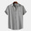 (Dark Gray, S) Summer Men's Solid Short Sleeve Commuter Shirt Casual Outing 1