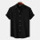 (Black, XL) Summer Men's Solid Short Sleeve Commuter Shirt Casual Outing 1