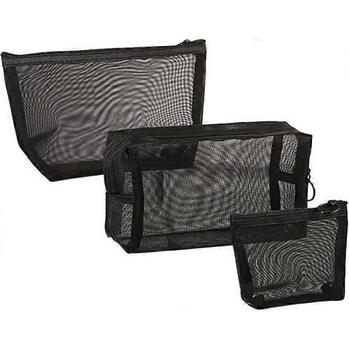 Storage Bag Mesh Pack Makeup Pouch Breathable Design Convenience Travel Case 2