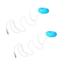 Lot de 2 mini humidificateurs d'air portables à ions négatifs, alimentation USB.