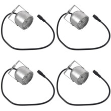 4X 48 LED IR Kamera Bezpieczeństwa na Podczerwień Night Vision Kamera CCTV DC12V Srebrna
