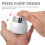 Travel Airless Pump Container 2Pcs Empty Cream Jar Refillable Cosmetic Accessory 7.9Cm White Multipurpose 4