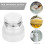 Travel Airless Pump Container 2Pcs Empty Cream Jar Refillable Cosmetic Accessory 7.9Cm White Multipurpose 5