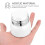 Travel Airless Pump Container 2Pcs Empty Cream Jar Refillable Cosmetic Accessory 7.9Cm White Multipurpose 2