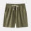 (White, M) Men's Retro Cotton-Linen Casual Shorts Summer Solid Elastic Plus Size Pants 5