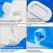 package 10 l foldable water bottle with mixer, portable la