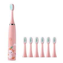 Escova de dentes elétrica sônica infantil Sarmocare, alimentada por bateria.