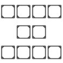 Lot de 10 joints de ventilateur en silicone anti-vibrations de 120 mm