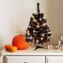 Viflosae LED Halloween Black Spooky Tree with 12 Ball