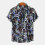 (C60, M) Men's Floral Short Sleeve Button-Down Shirt 1