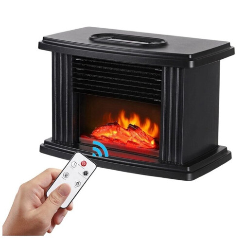 Chauffage de cheminée électrique 1000W avec télécommande pour cheminée
