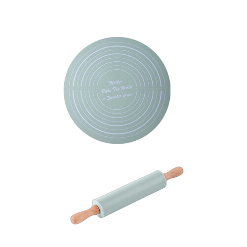 TACILIP kitchen rolling pin and kneading mat set non-stick