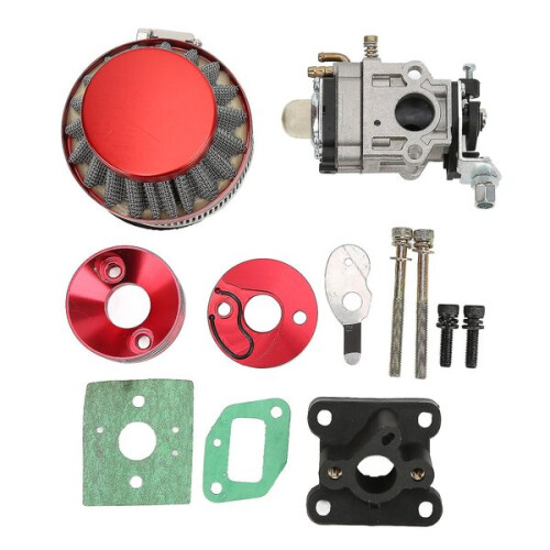 Kit de carburador com filtro de ar para motor 2 tempos de 47cc e 49cc - 0,59 pol. - S