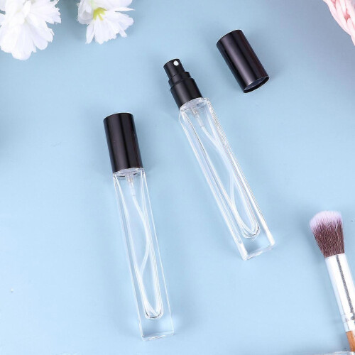 Empty Glass Perfume Spray Bottles Refillable for Storage 15Pcs Black Lid 1