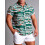 (C242, M) Hawaiianisches Herren-Kurzarmhemd mit Blumenmuster, Größe 1