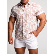 (C275, 2XL) Hawaiian Floral Men's Short Sleeve Shirt Size Floral Short Sleeve Shirt for Men