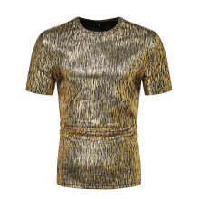 (Gold, S) Sommar Essential Herr Kortärmad Rund Halsad T-shirt ZT-YT06