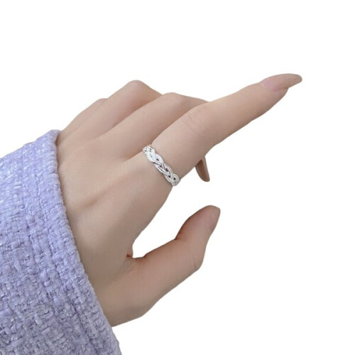 Anello semplice intrecciato, argento, 1 pezzo PHH5-L151