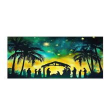 Garagebanner julefestlig dekoration 45x213 cm