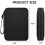 Electronics Organizer Travel, Travel Cord Organizer Case, Compact Electronics Accessories Bag - Black 3