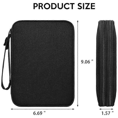 Electronics Organizer Travel, Travel Cord Organizer Case, Compact Electronics Accessories Bag - Black 2