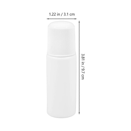 6 Pack White Refillable Sponge Bottles for Home Use Leak Proof Portable Plastic 30ml 2