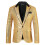 (Silver, S) Men's Sequin Blazer ZT-X61 Shiny Disco Jacket for Fall Winter 2