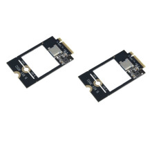 2PCS M2 B KEY to TYPE-C Adapter Board M.2 B-Key WWAN 4G Network Card to TYPE-C Interface Adapter Board for 3042 3052