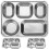 Stainless Steel Divided Cafeteria Tray 3 pcs 1