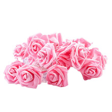 Guirlande lumineuse LED en forme de rose - Décoration féérique pour mariage, jardin ou Saint-Valentin