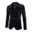 (Black, L) Herren-Cordblazer ZT-X52, einfarbig, Freizeitjacke 2